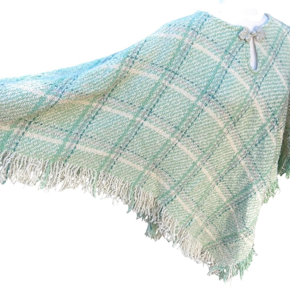Boyne Valley Weavers Fair Isle Poncho O/S BohPlaid Wool Alpaca Heritage Irish‎ - Picture 9 of 11